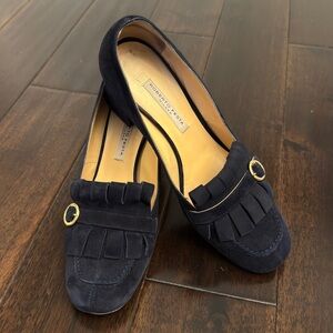 Roberto Festa Navy Heels with Gold Accent
